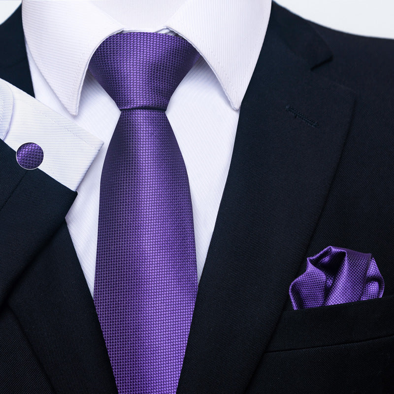 Men's Creative All-match Business Formal Wear Tie Scarf Cuff Set