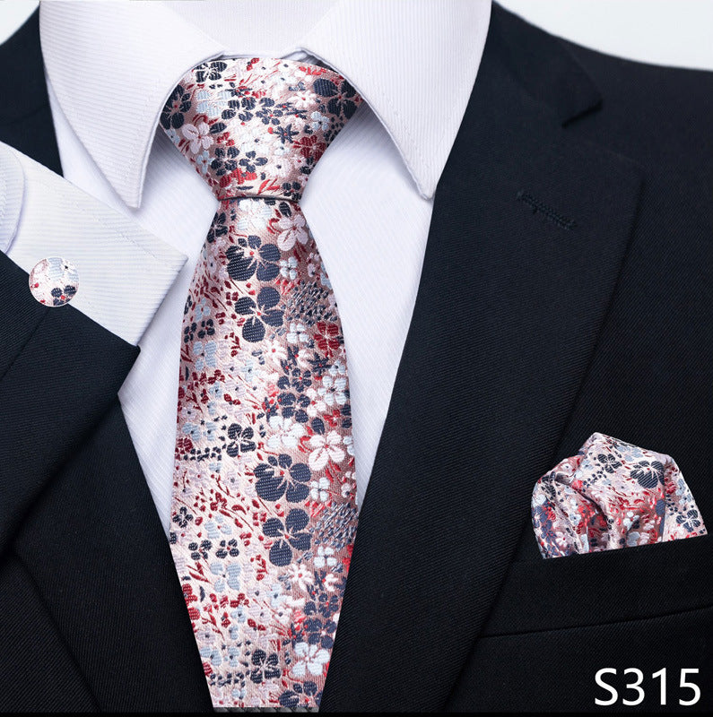 Men's Creative All-match Business Formal Wear Tie Scarf Cuff Set