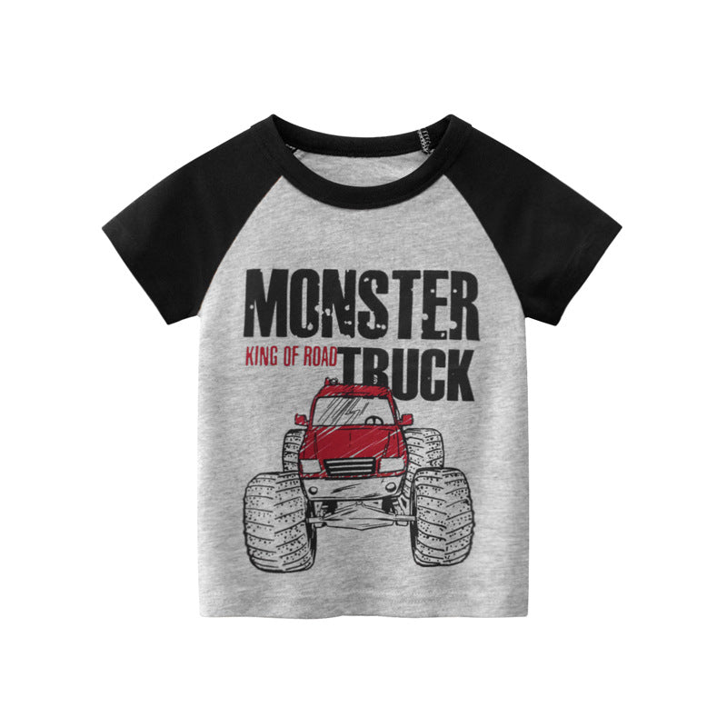 New Boys' Short Sleeve Tops Wholesale T-shirt Kids Clothes