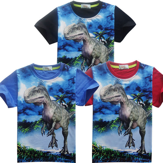 Short Sleeved Dinosaur Kids T Shirt