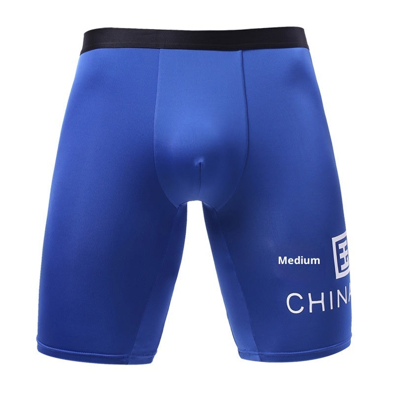 Running Men's Underwear Men's Extended Version Of Ice Silk Boxer Shorts
