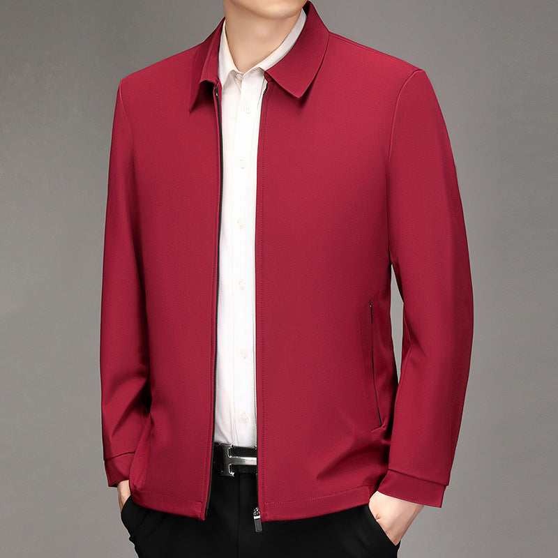 Lapel Business Jacket For Middle-Aged Men
