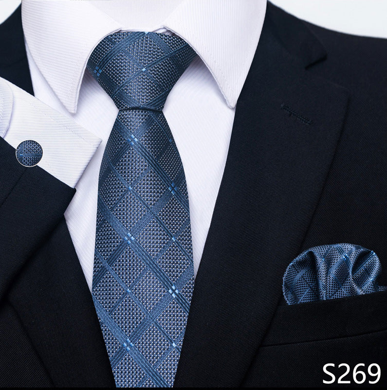 Men's Creative All-match Business Formal Wear Tie Scarf Cuff Set