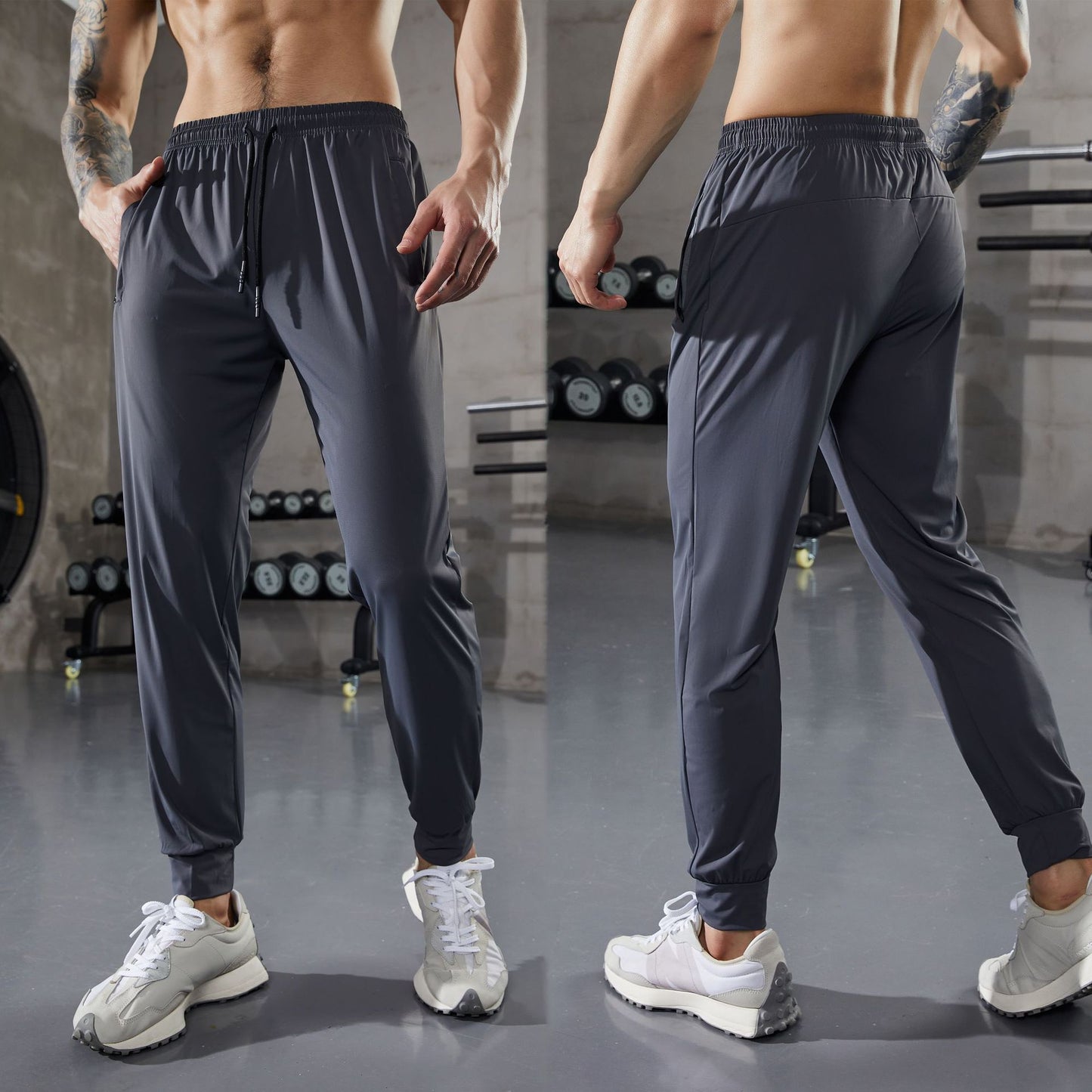 Ice Silk Leggings Men's Sports Pants Thin Trendy Size: M - 4XL