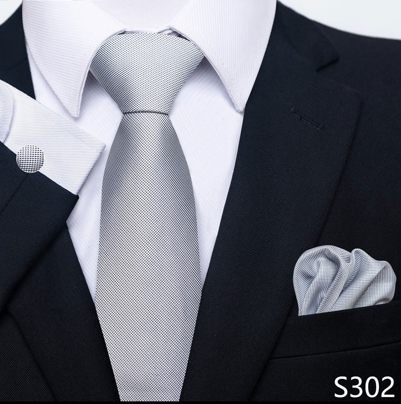 Men's Creative All-match Business Formal Wear Tie Scarf Cuff Set