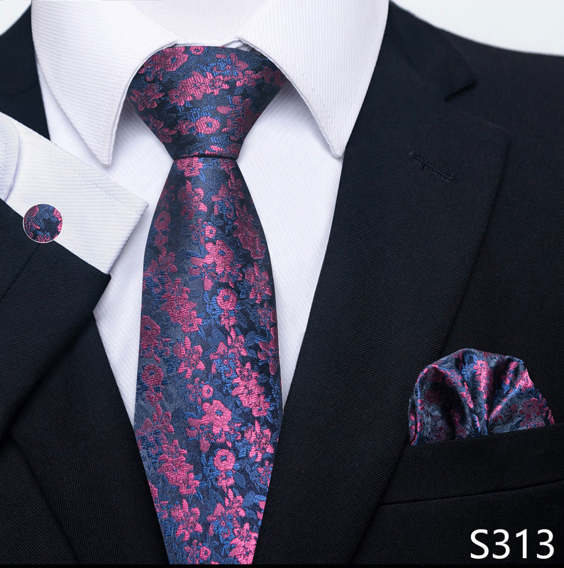 Men's Creative All-match Business Formal Wear Tie Scarf Cuff Set