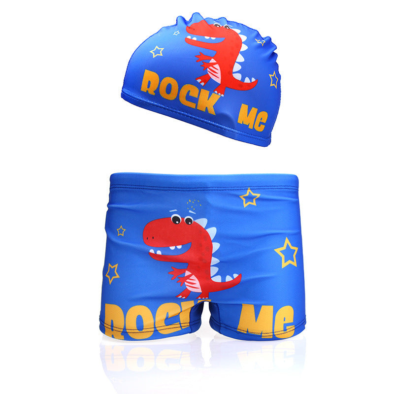 Boy's Cute Cartoon Swimming Trunks