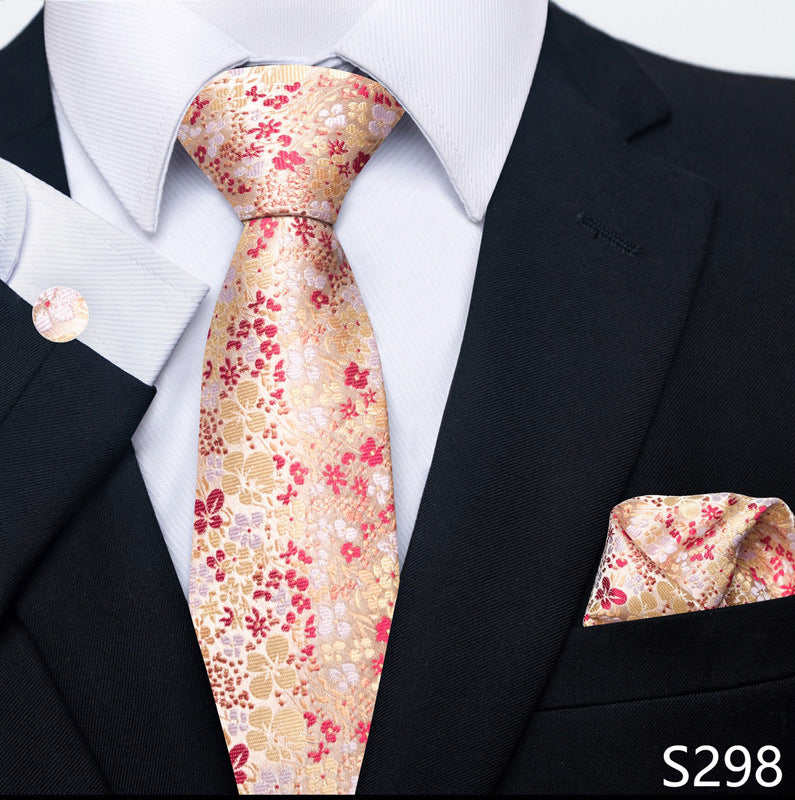 Men's Creative All-match Business Formal Wear Tie Scarf Cuff Set
