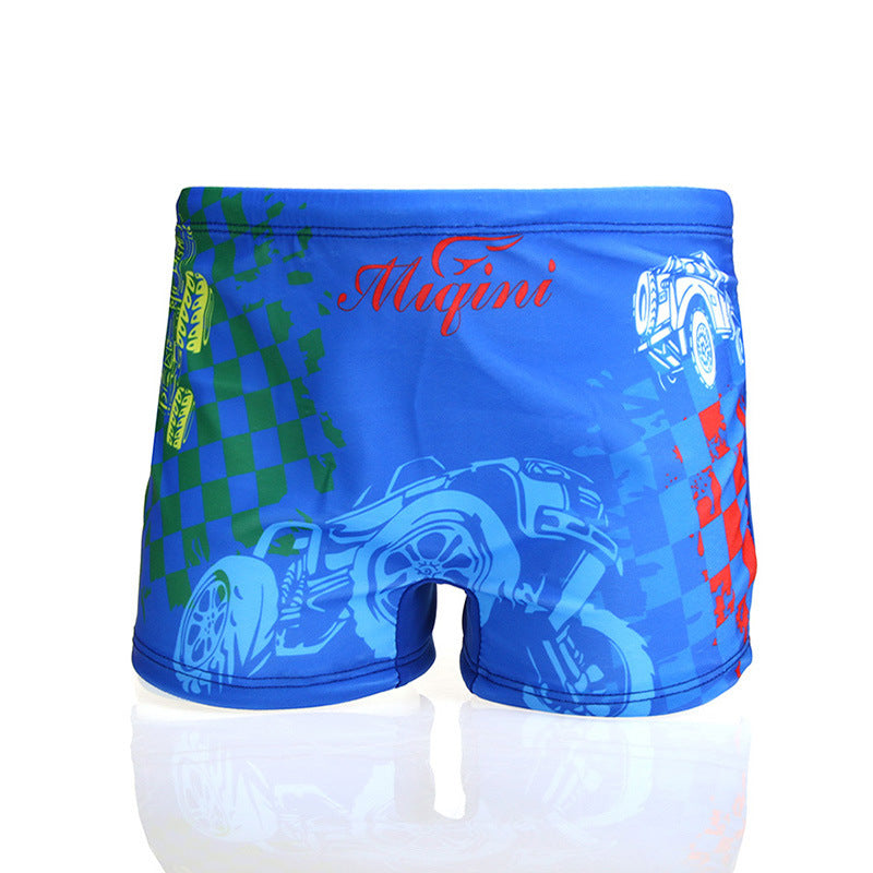 Boy's Cute Cartoon Swimming Trunks