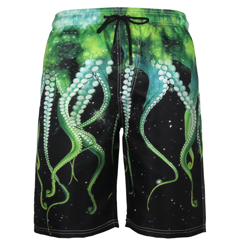Men's Beach Pants Casual Shorts Octopus Amazon Sizes: S to 6XL