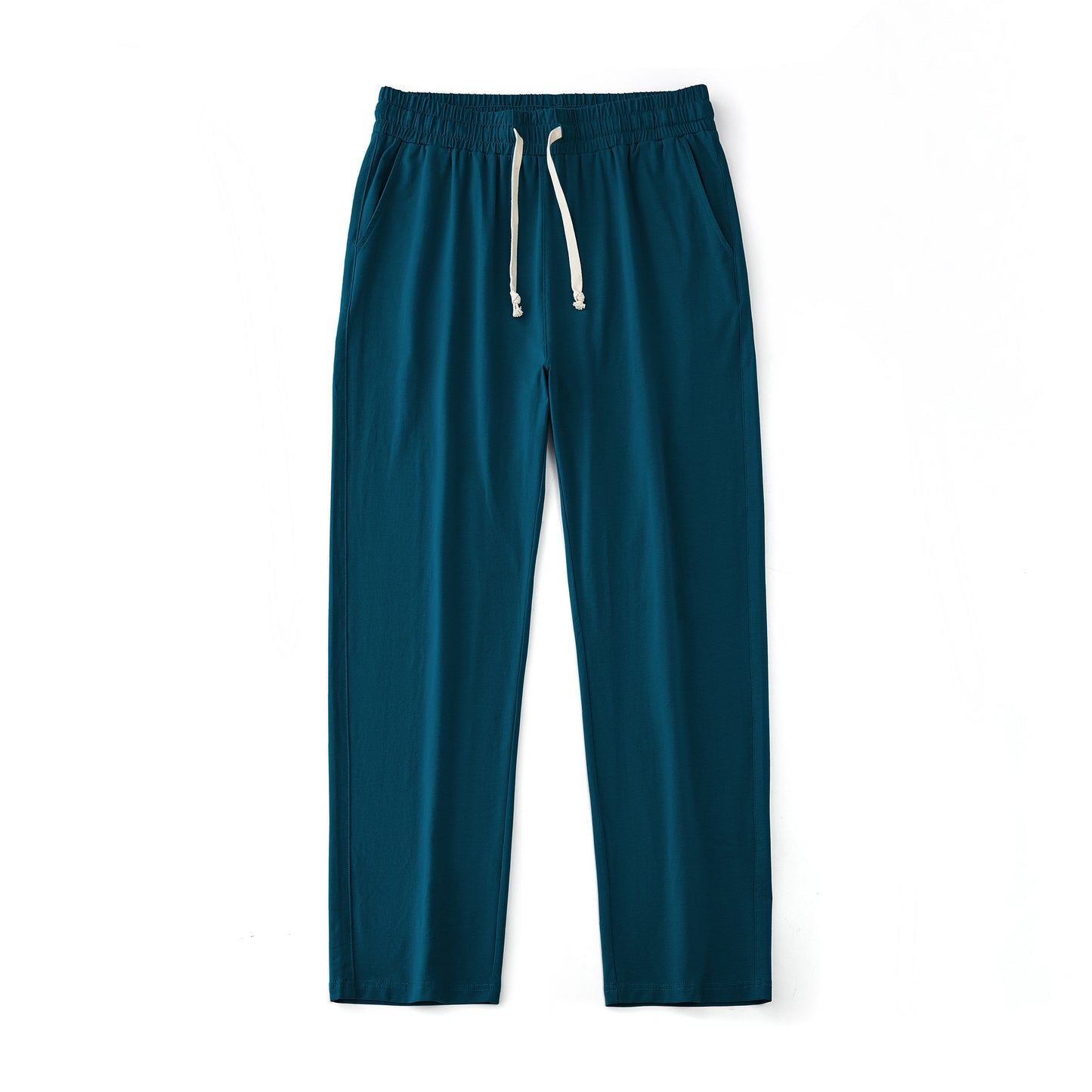 Mens Solid-Color Straight-Leg Lace-Up All-Match Sports Pants For Men S - XXL