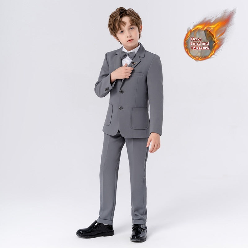Boy's Suit Dress British Solid Color