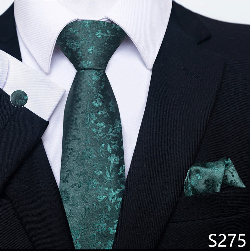 Men's Creative All-match Business Formal Wear Tie Scarf Cuff Set