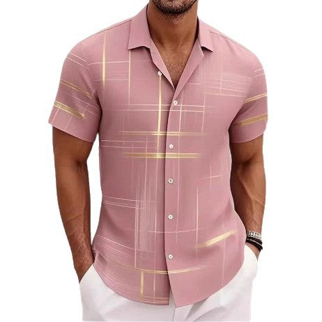 Men and Boys Button Shirt Casual Fashion Outdoor Vacation Size XXS - 6XL