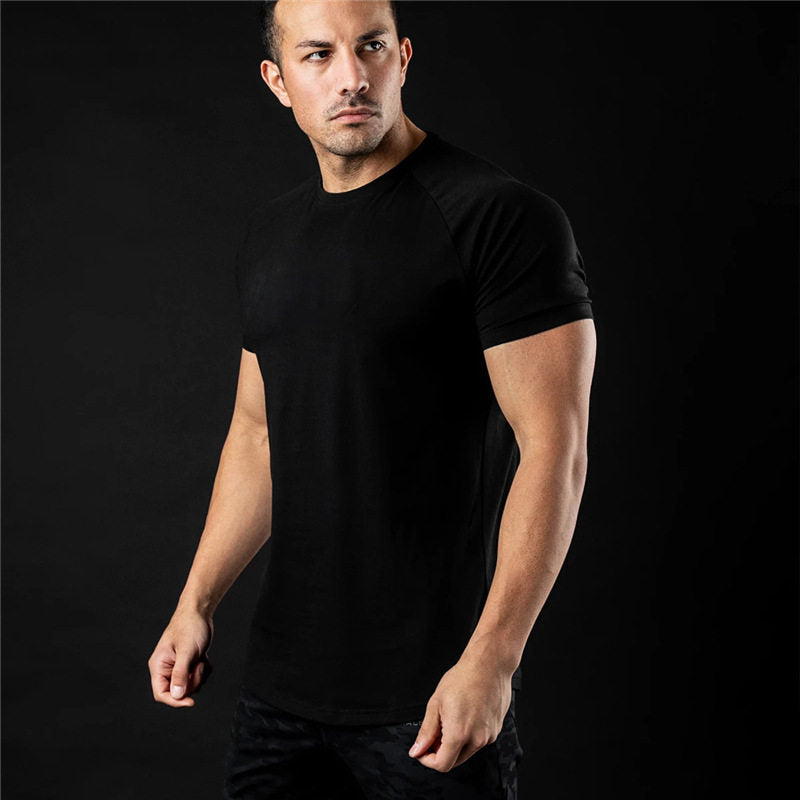 Tech Fabric Springsummer T-shirt For Outdoor Sports Mens/Teens Crew-neck Short-sleeve Quick-drying Top
