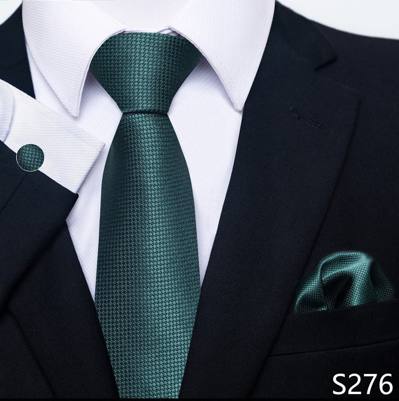 Men's Creative All-match Business Formal Wear Tie Scarf Cuff Set