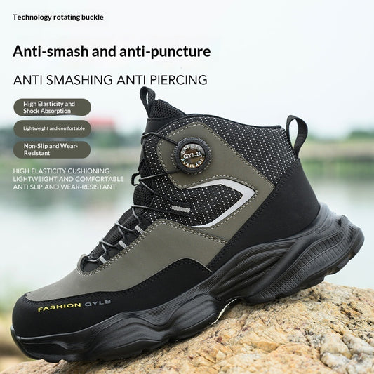 Comfortable Durable Safety Shoes With A Rotating Quick-release Buckle