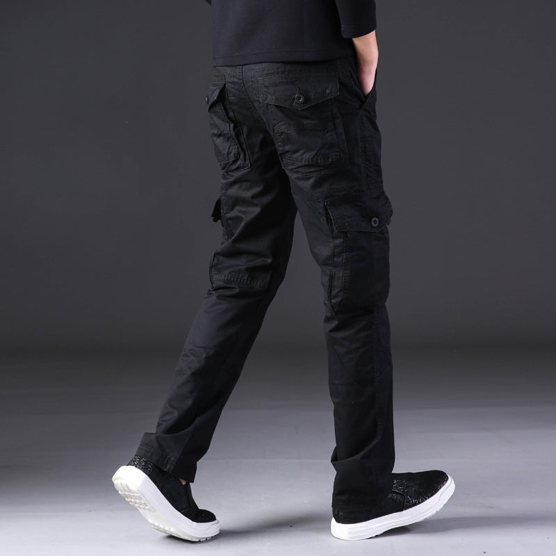 Men's Outdoor Casual Trousers Pure Cotton Straight Loose Multi-pocket Size: 28 - 38
