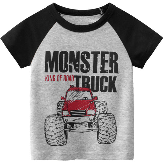 New Boys' Short Sleeve Tops Wholesale T-shirt Kids Clothes