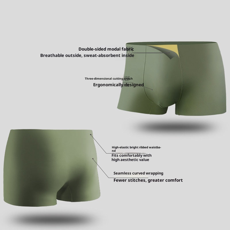 Modal Summer Thin Seamless Boxer Shorts Sports Breathable