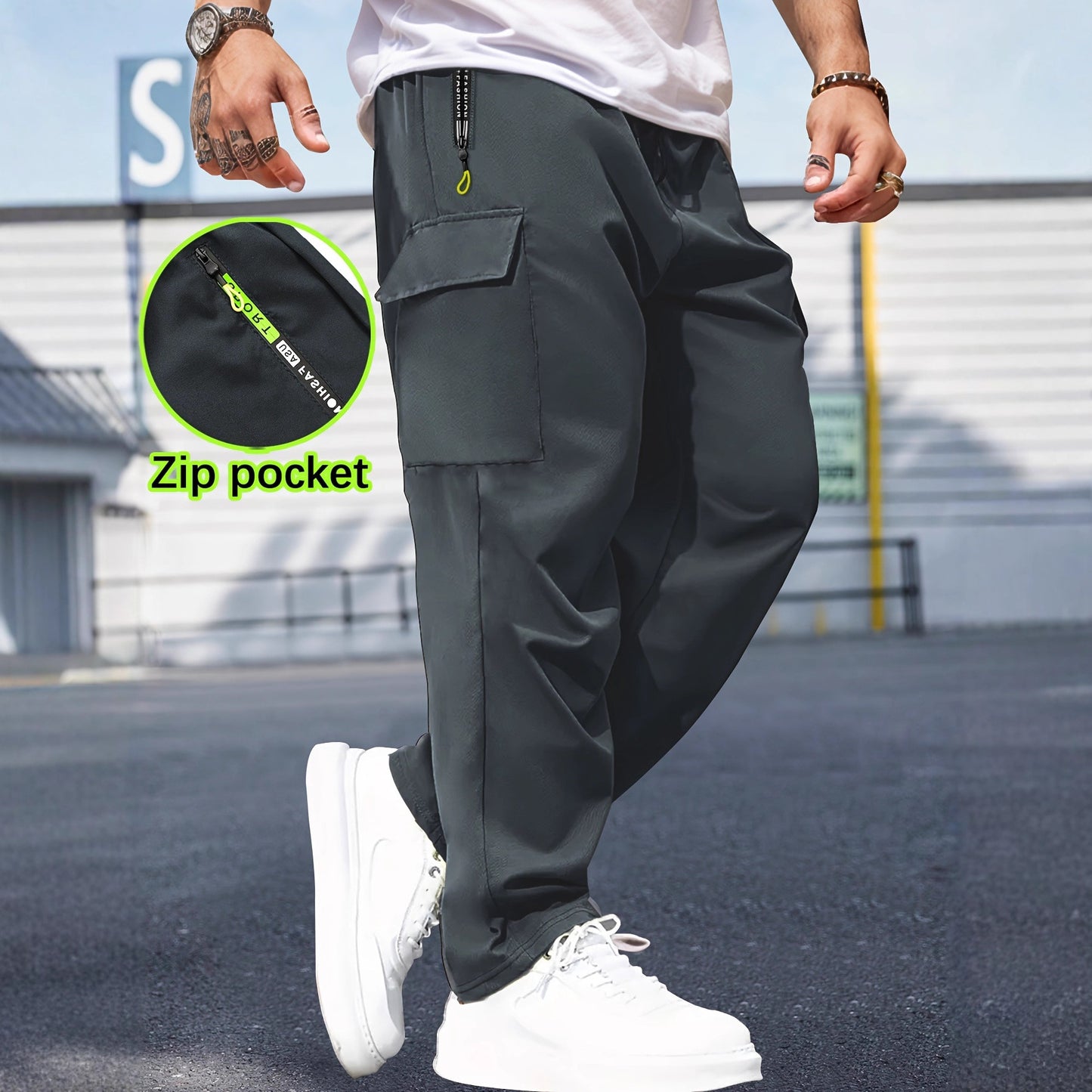 Breathable Cargo Pants Retro Workwear Size XS - XXL