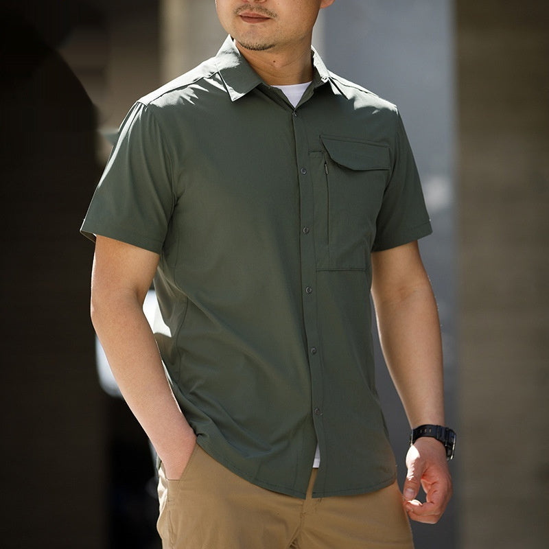 Men's Thin Breathable Casual Half Sleeve Shirt
