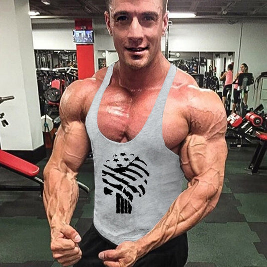 Mens Trendy Sleeveless Cotton Tank Top With Thin Straps
