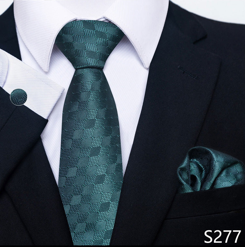Men's Creative All-match Business Formal Wear Tie Scarf Cuff Set