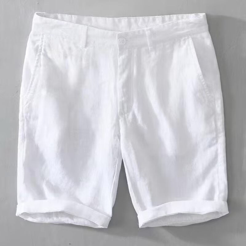 Men's Casual Solid Color Fifth Pants Breathable Shorts
