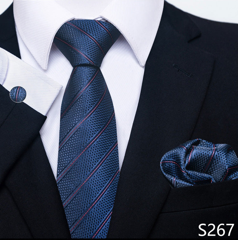 Men's Creative All-match Business Formal Wear Tie Scarf Cuff Set