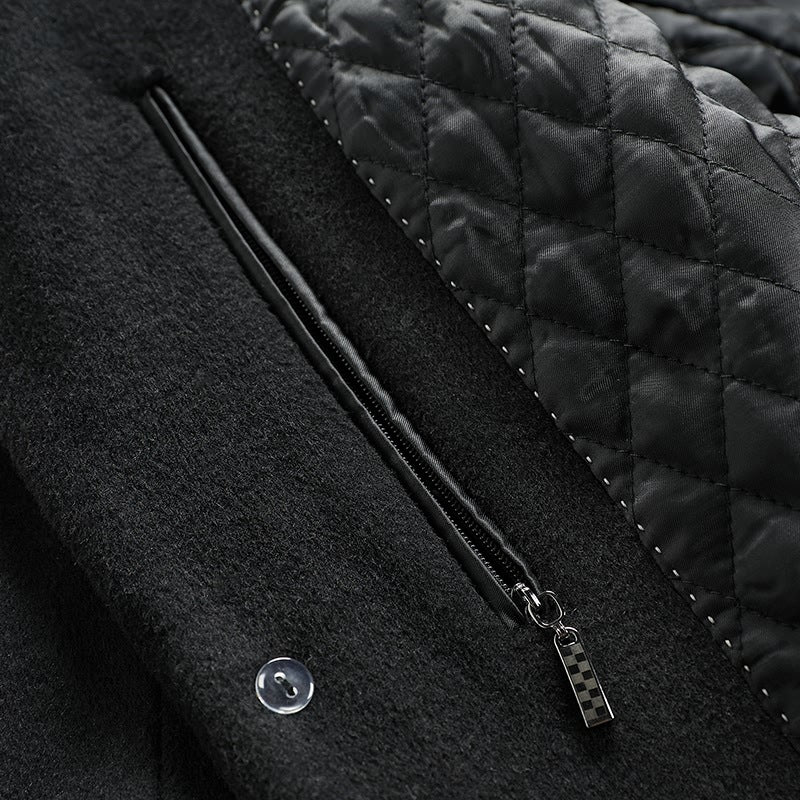 Casual Minimalist Slim Fit Mens Coat