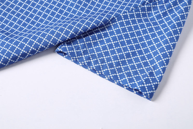Men's Checkered Fashion Classic Diamond-shaped Small Checkered Lining Size S - 3XL