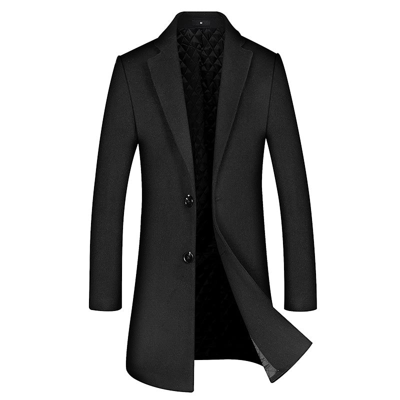 Casual Minimalist Slim Fit Mens Coat