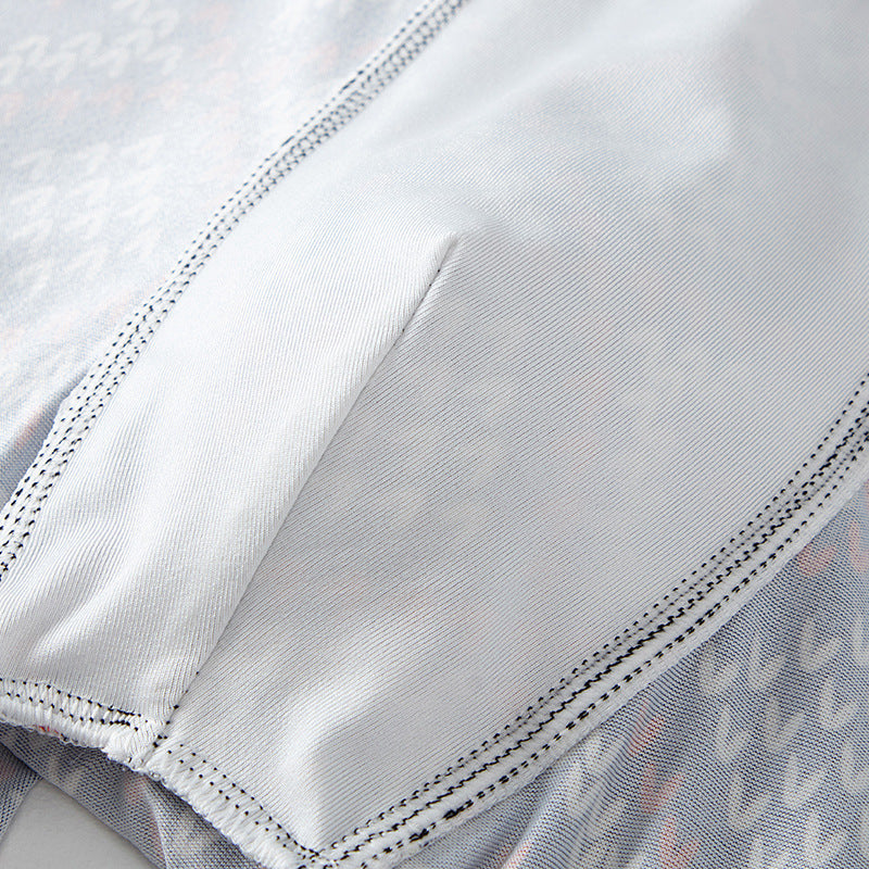 Polyester Men's Mid-waist Printed Underwear 6-piece Set