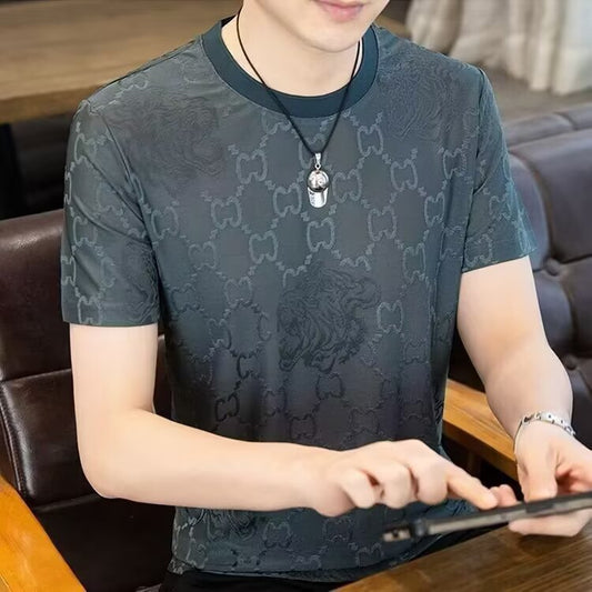 High-end Avant-garde Fashion Men's Viscose T-shirt