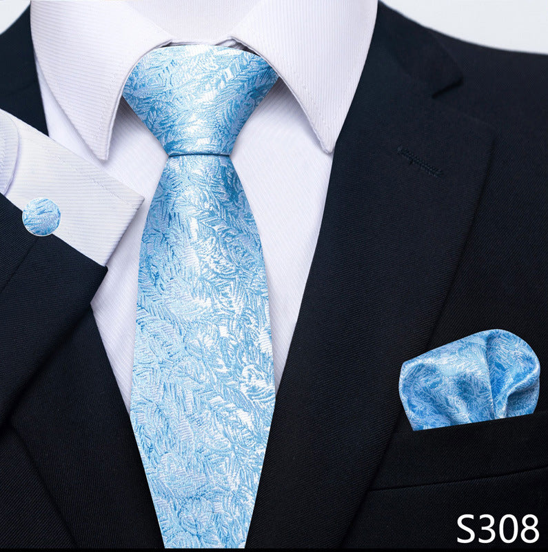 Men's Creative All-match Business Formal Wear Tie Scarf Cuff Set