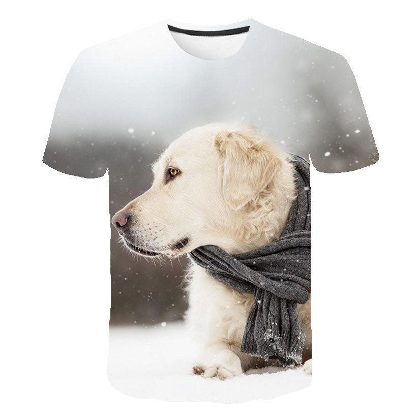 Digital Cartoon Print Loose Boy's and Men's T-shirt