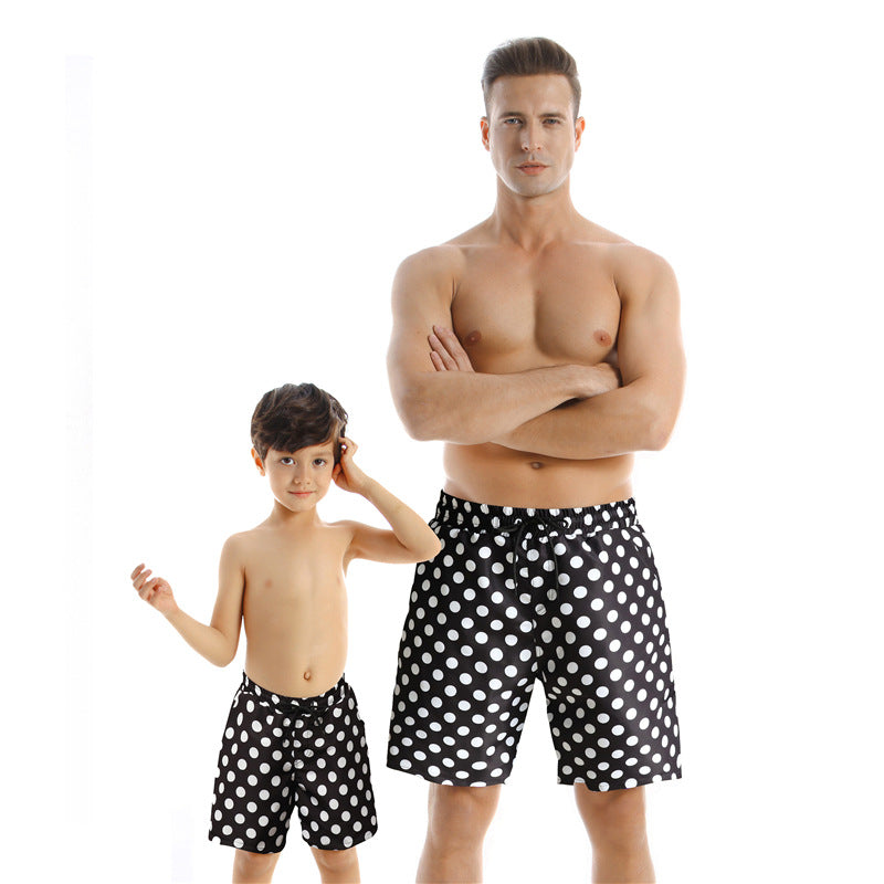 New Style Parent Child Swimwear Quick Drying Beach Pants Sizes: Men M to XXL, Boys Age 2 - 12 years