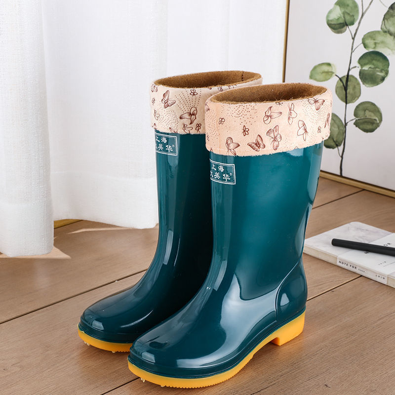 Wool Cotton Warm Non-slip Rain Boots Size: 36-41