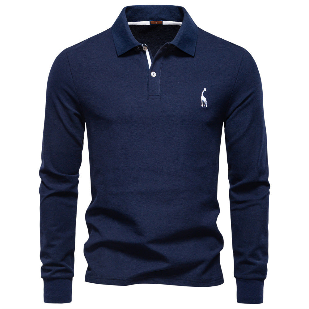 Lapel Casual Solid Color Polo Shirt Size: S,M,L,XL,XXL