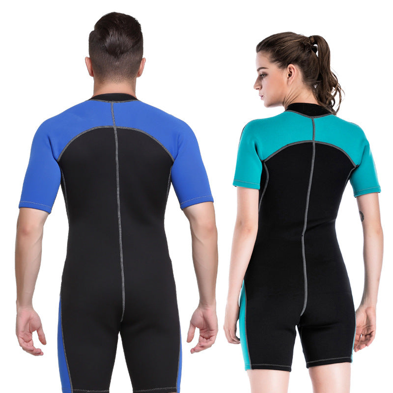 Neoprene Wetsuits Men's And Women's Swimming WetSuits One-Piece Thicken Swimsuit Short Sleeve Deep Diving Surfing Wetsuits Size: S - 3XL, Male/Female