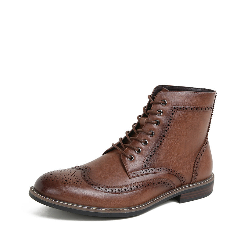 Autumn And Winter New Retro High-top Men's Work Ankle Boots