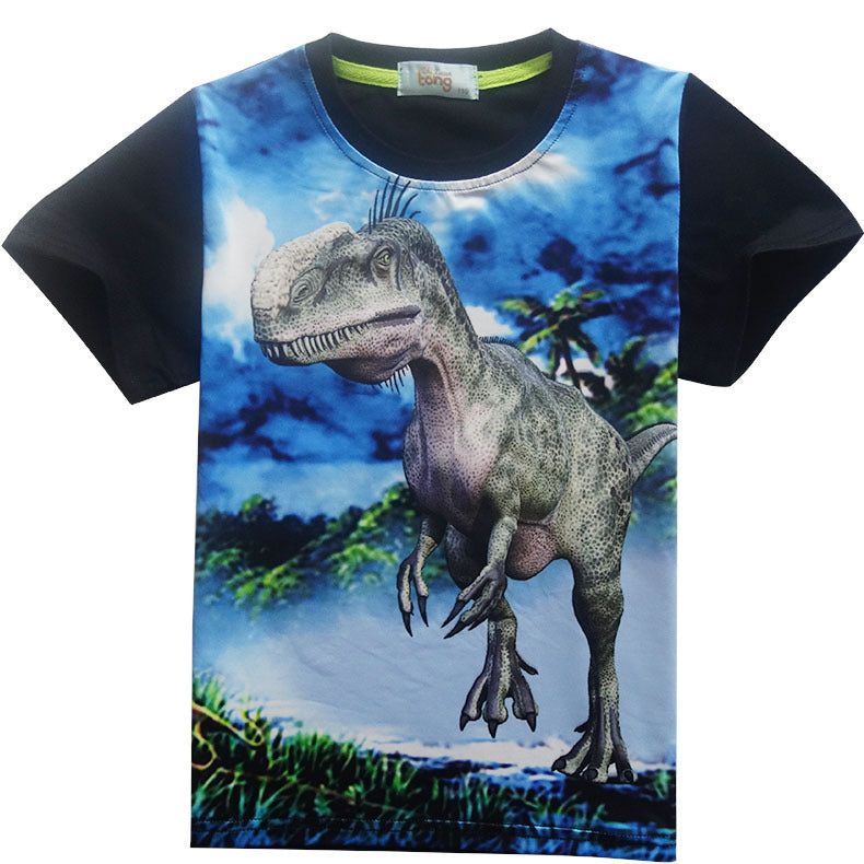 Short Sleeved Dinosaur Kids T Shirt