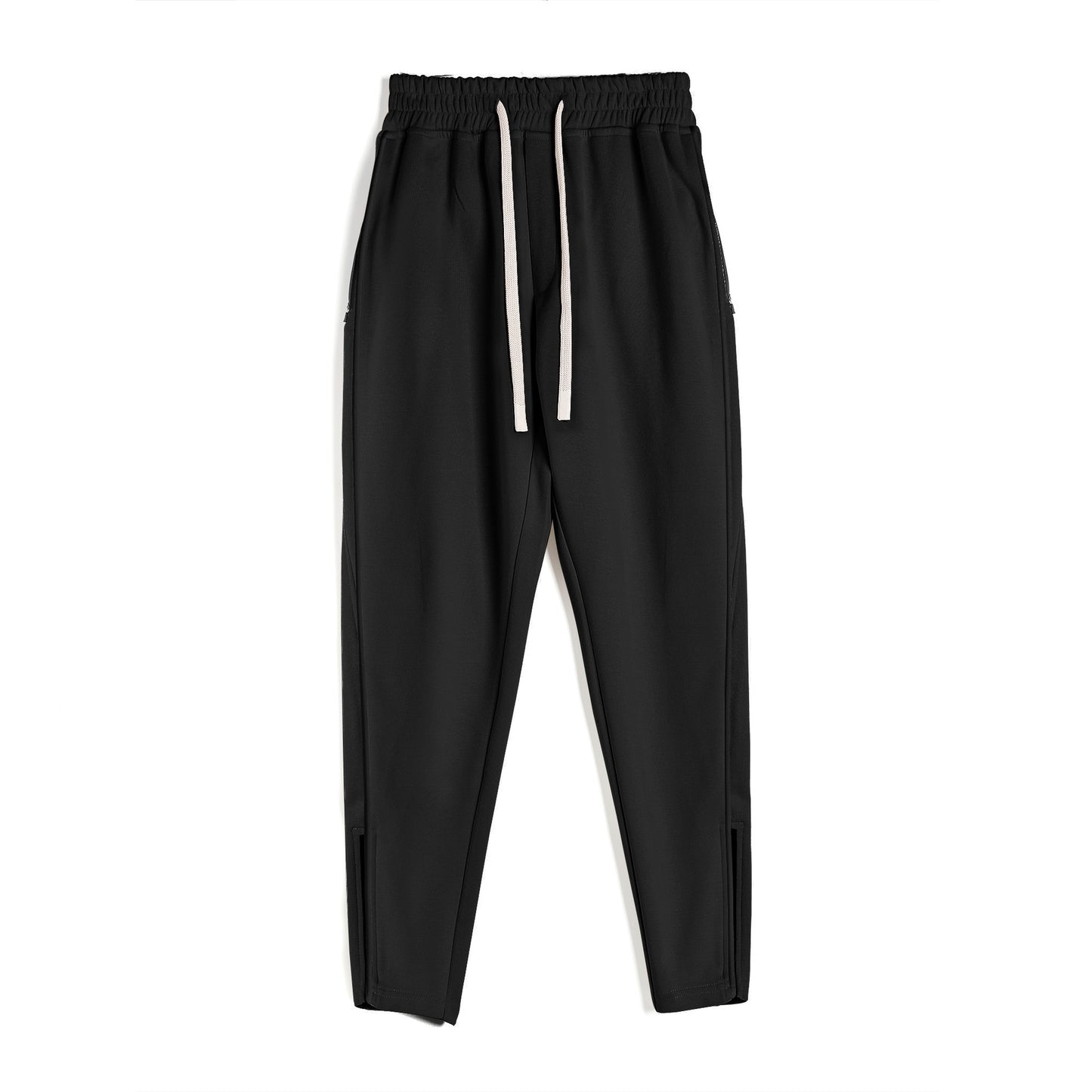 Slim Fit Leg Opening Zipper Ankle Banded Pants Size: M - 3XL