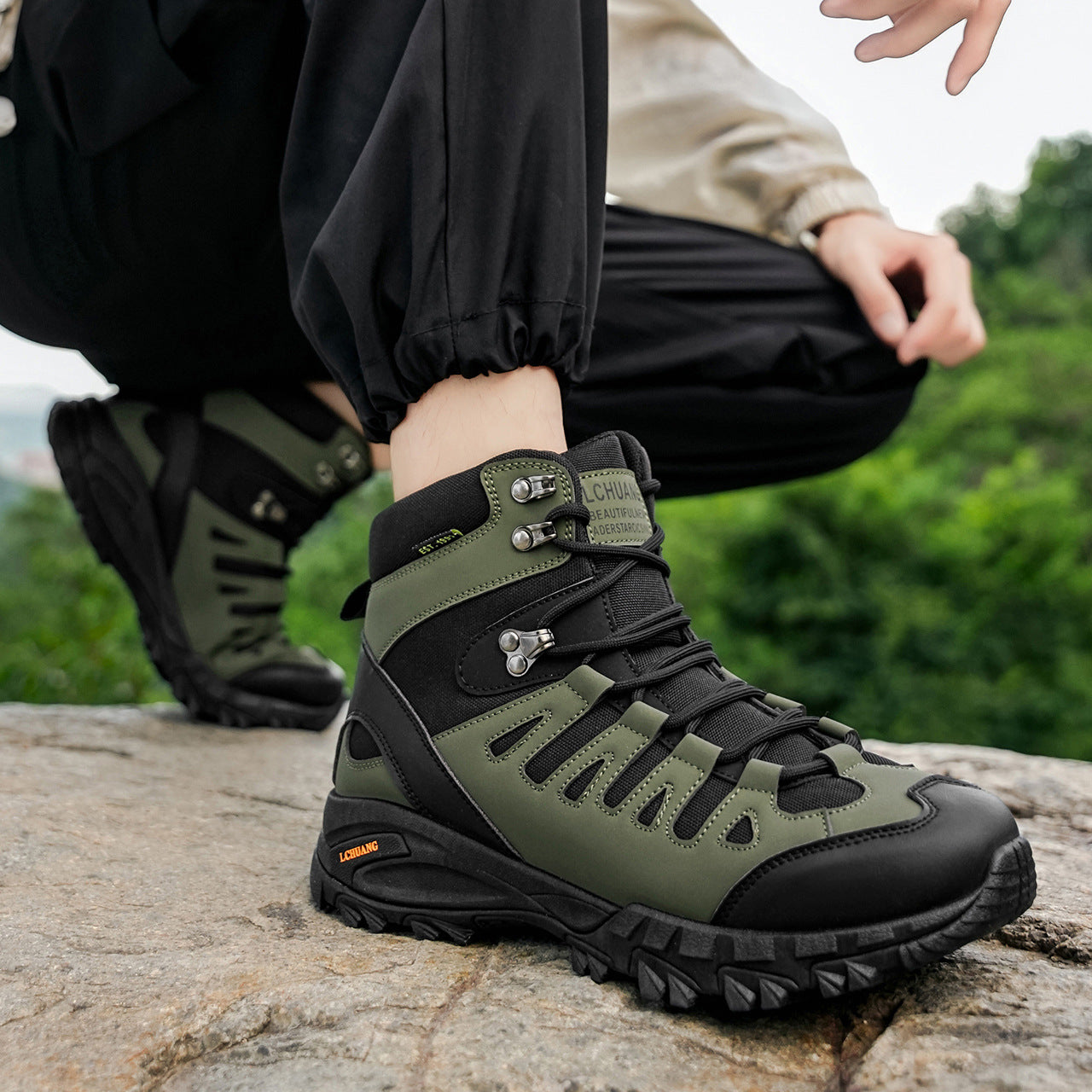 High Top Lace Up Boots For Autumn And Winter