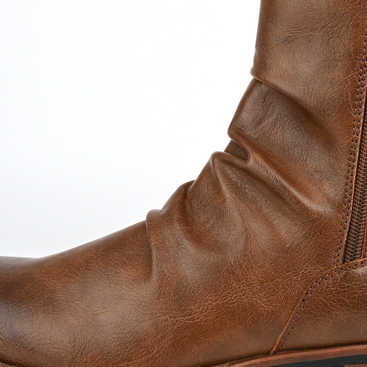 Men's Casual Versatile Solid-color Side-zip Boots