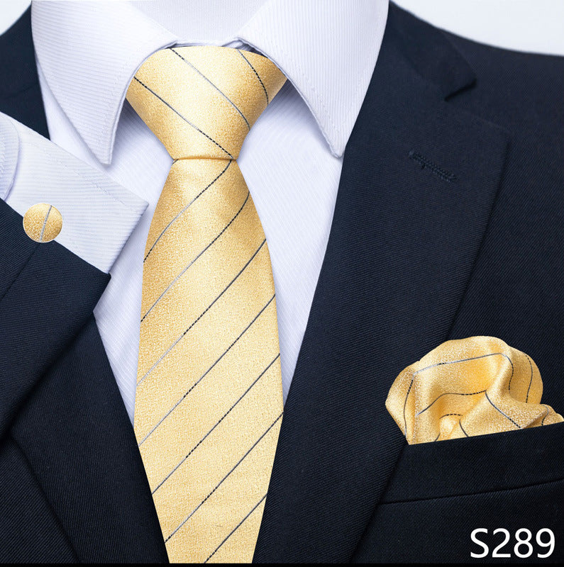 Men's Creative All-match Business Formal Wear Tie Scarf Cuff Set