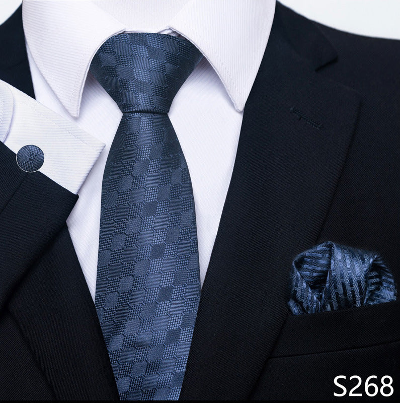 Men's Creative All-match Business Formal Wear Tie Scarf Cuff Set