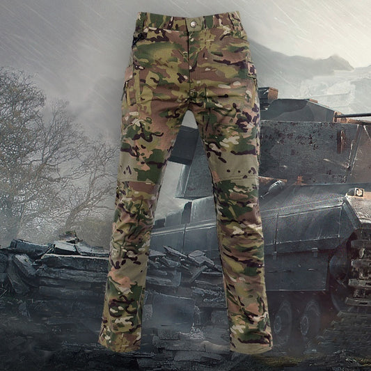 Men's Breathable Scratch-resistant Outdoor Multi-pocket Straight Cargo Trousers Size: XS - 2XL