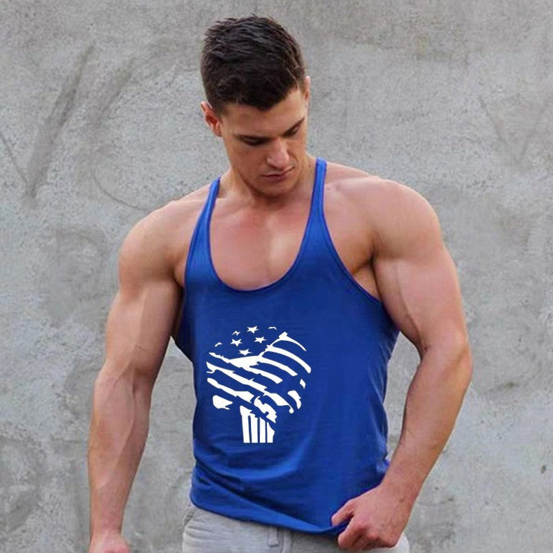 Mens Trendy Sleeveless Cotton Tank Top With Thin Straps
